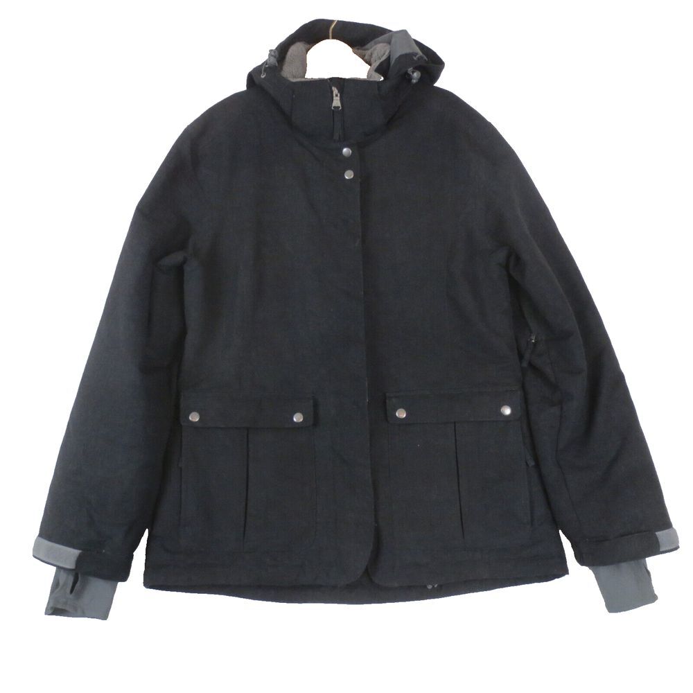 Turbine Souffle Insulated Ski & Snowboard Jacket Womens XL Black Winter Coat